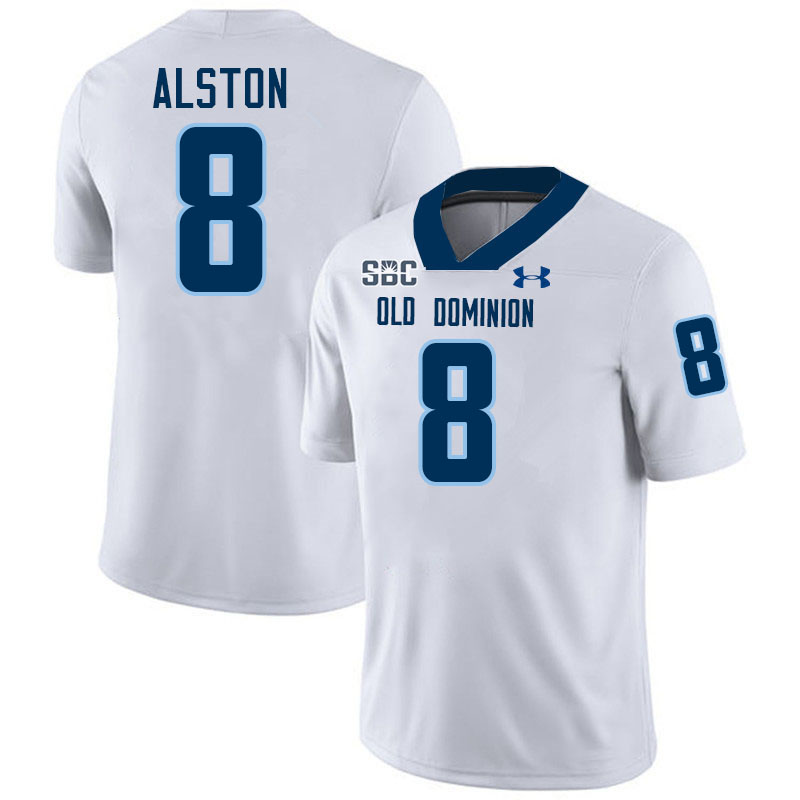 #8 Myles Alston Old Dominion Monarchs College Football Jerseys Stitched-White